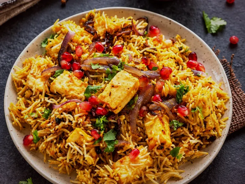 Andhra Avakaya Paneer Biryani