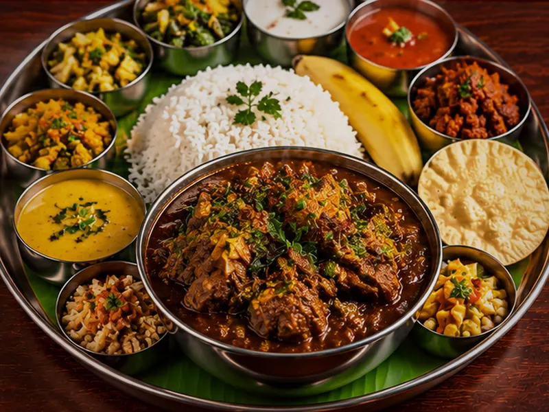 Gongura Mutton Bhojanam