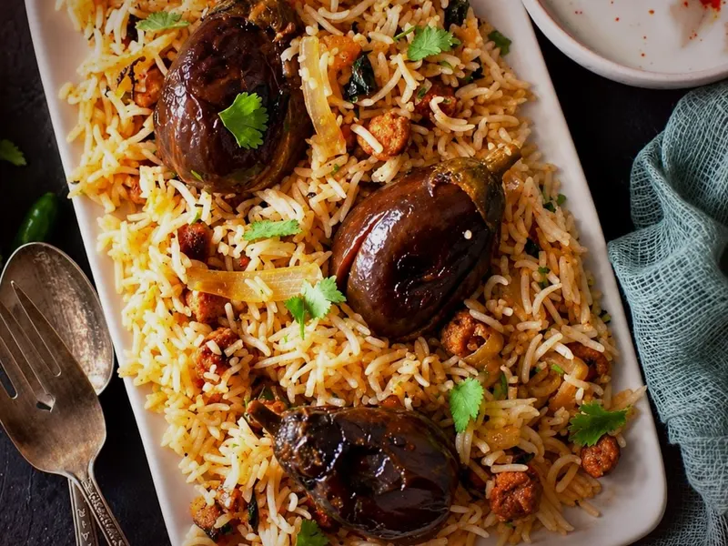Rayalaseema Gutti Vankaya Kaju Biryani
